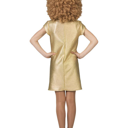 Gouden jurkje Tess meiden achterkant – carnaval outfit