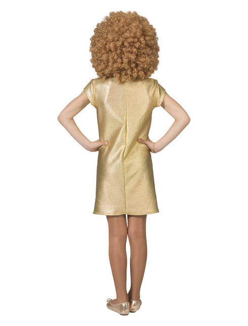 Gouden jurkje Tess meiden achterkant – carnaval outfit