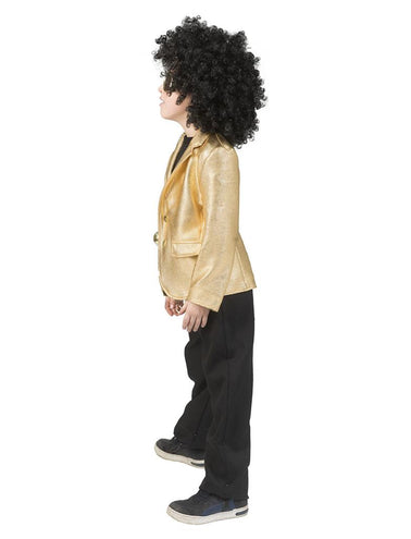 Disco Fever jas goud Jeff kinderen zijaanzicht – verkleedkleding