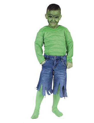 Groen spierballen shirt Dave vooraanzicht – carnavalskostuum