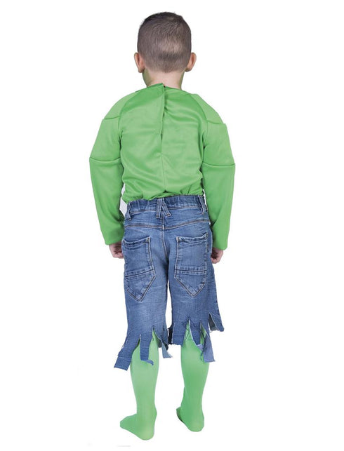Groen spierballen shirt Dave achterkant – carnaval outfit