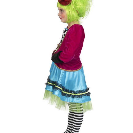 Gek Mad Hatter pak meisje zijaanzicht – verkleedkleding