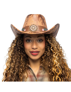 Cowboyhoed Bloom bruin bloemen festival cowgirl