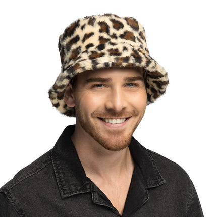 Bucket hat Luipaard zijkant