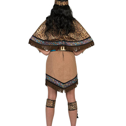 Azteken jurk voor dames achterkant – carnaval outfit