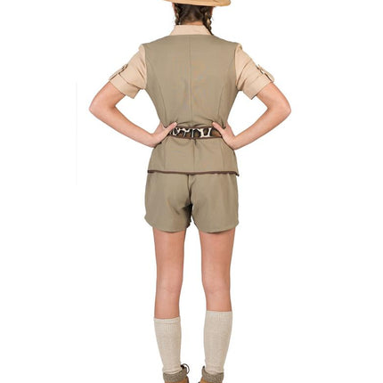 Safari outfit vrouw achterkant – carnaval outfit