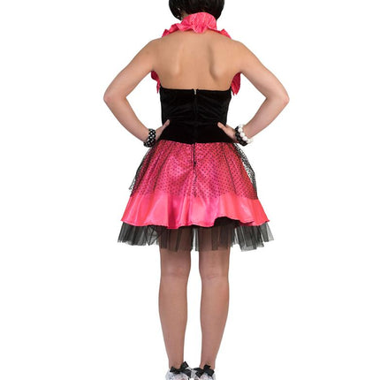 Rock'n Roll jurk roze achterkant – carnaval outfit
