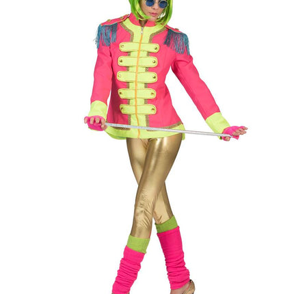 Beatles slipjas roze zijaanzicht – verkleedkleding