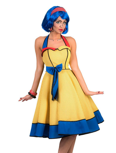 Jurk Pop art kostuum achterkant – carnaval outfit
