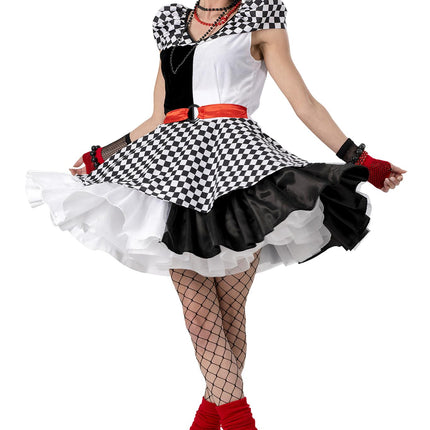 Zwart wit Suzanna achterkant – carnaval outfit