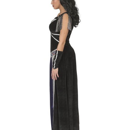 Middeleeuwse koninginnen pak Eustacia dames achterkant – carnaval outfit