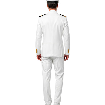 Kapitein colbert voor heren detailopname – verkleedkleding