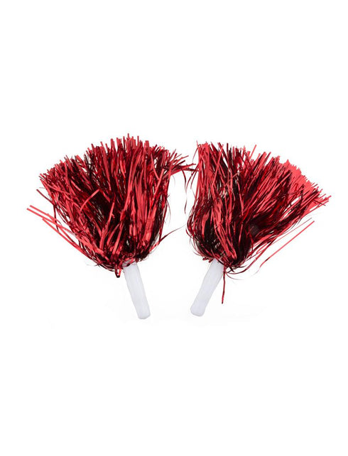 Pompoms in metallic gold or silver
