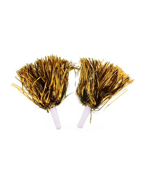 Pompoms in metallic gold or silver