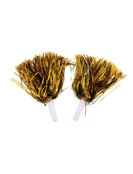 Pompoms in metallic gold or silver