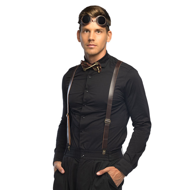 Set Steampunk bril detail