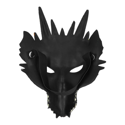 Foam halfmasker Draak middeleeuws gedragen