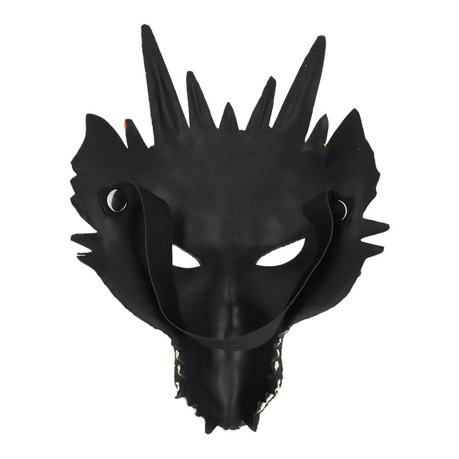 Foam halfmasker Draak middeleeuws gedragen