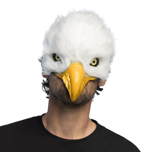 Pluchen halfmasker Witte adelaar fantasy
