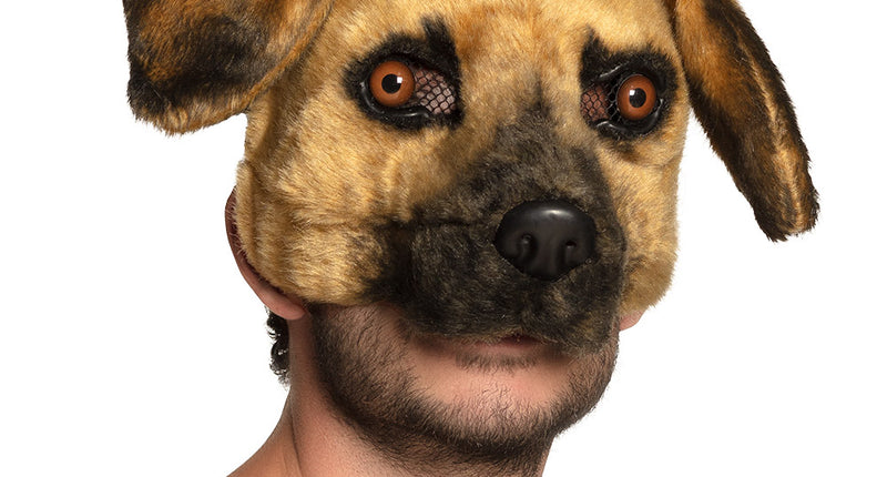 Pluchen halfmasker Hond