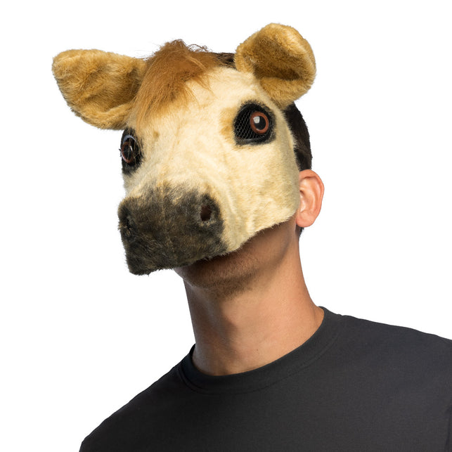 Pluchen halfmasker Paard festival vrijgezellenfeest