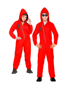 Bankrover kostuum Tokyo kind - rode boevenoverall met capuchon voor carnaval kinderen