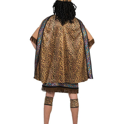 Azteken pak voor heren stofdetail – verkleedkostuum