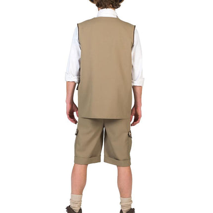 Safari kostuum man zijaanzicht – verkleedkleding