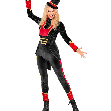 Circusdirecteur jumpsuit voor dames achterkant – kostuums