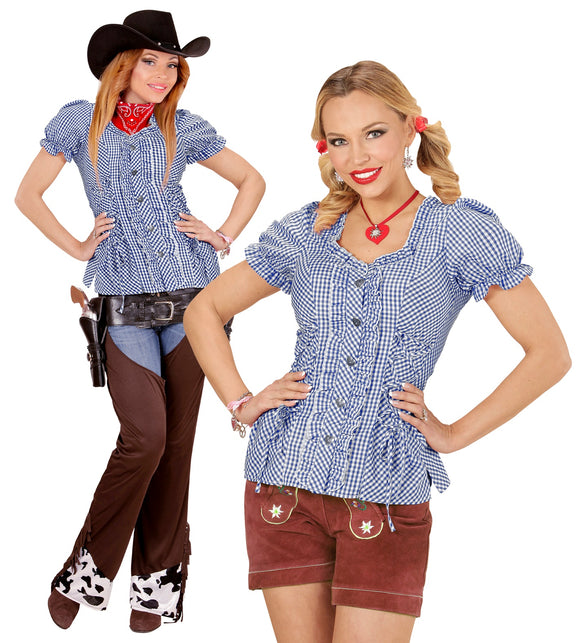 Geruite blouse Katja