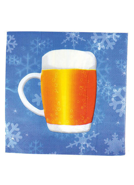 Servetten bier print 16 stuks