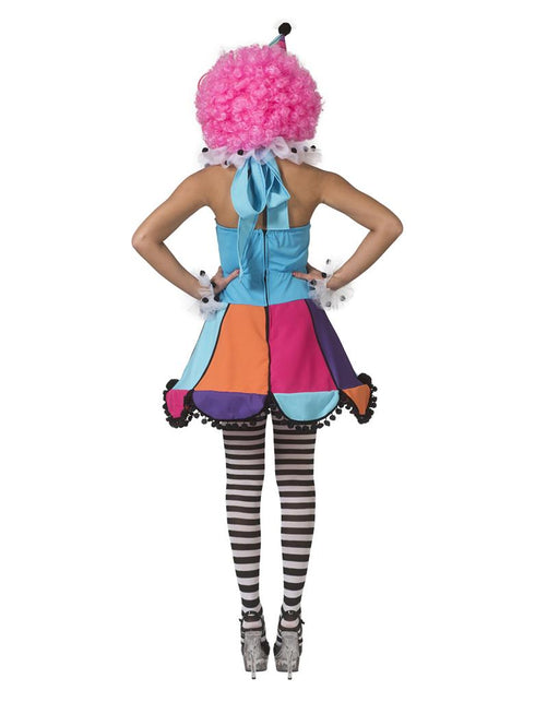 Regenboog clown jurkje Patty dames — foto 3