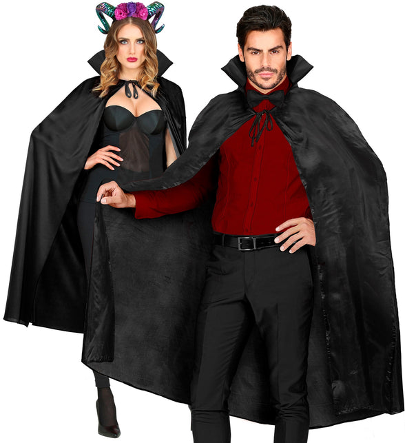 Zwarte cape 130cm