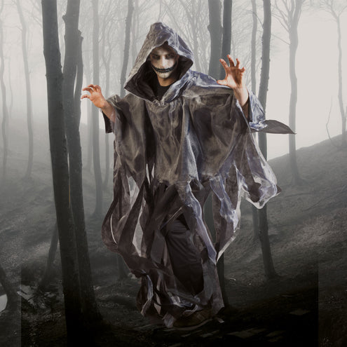 Grijze Zombie cape voor Halloween