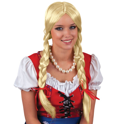 Heidi wig blonde with braids