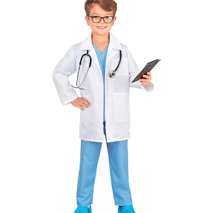 Dokter shirt voor jongens achterkant – verkleedkleding