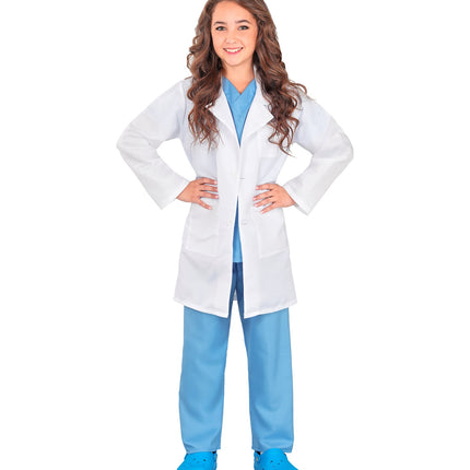 Dokter shirt voor jongens zijaanzicht – verkleedkleding