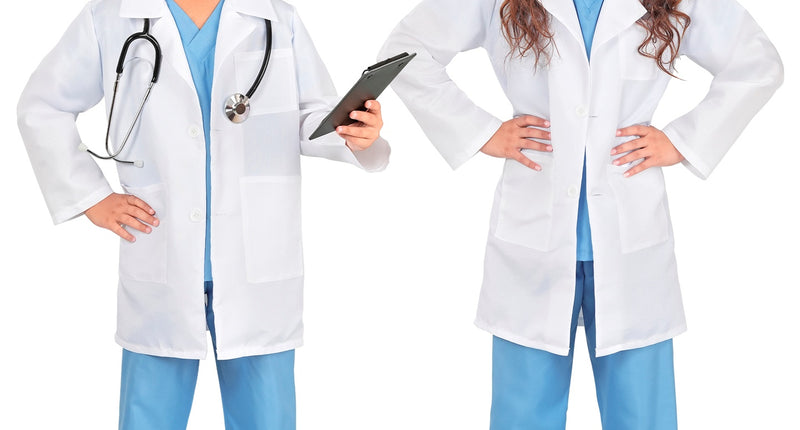 Dokter shirt voor jongens vooraanzicht – verkleedkleding