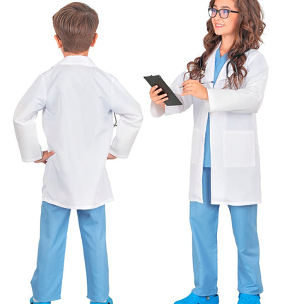 Dokter shirt voor jongens detailopname – verkleedkleding