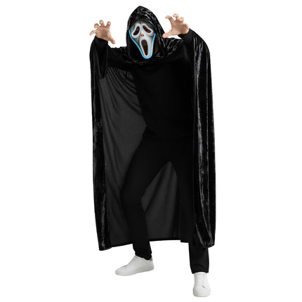LED masker Spook wit Halloween gedragen
