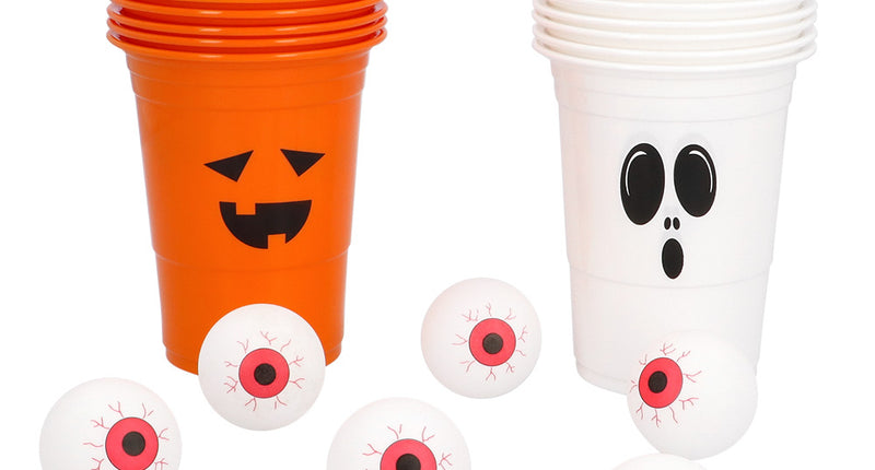 Drankspel Halloween beer pong 22 bekers 6 ballen