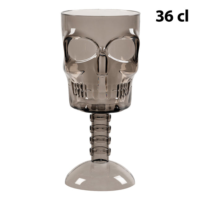 Plastic kelk Smoke skull gedragen
