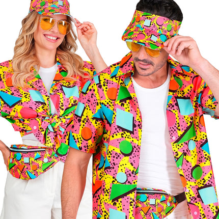 Verkleedset Jaren 80 funky fashion roze — foto 3