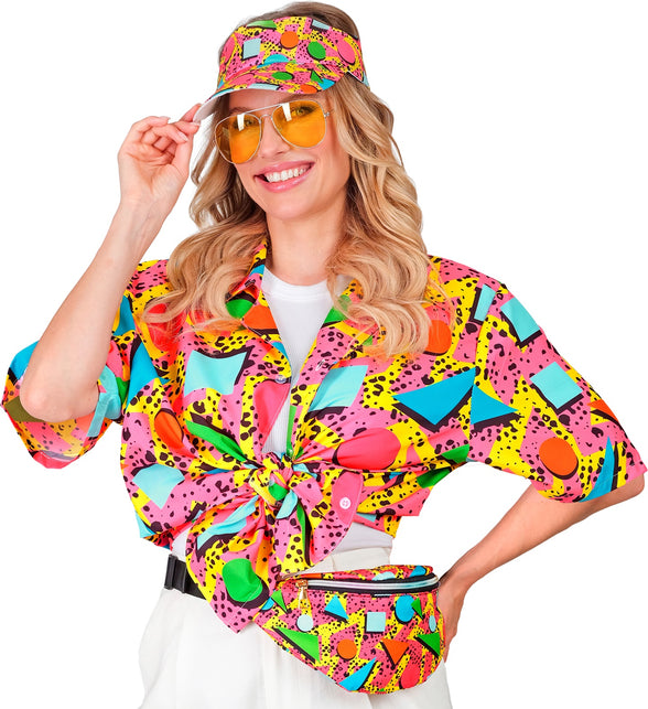 Verkleedset Jaren 80 funky fashion roze — foto 5
