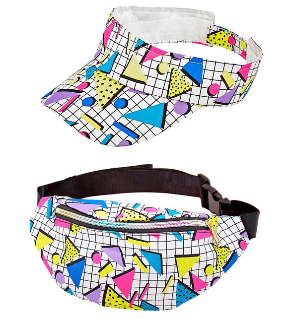 Verkleedset jaren 80 funky fashion wit