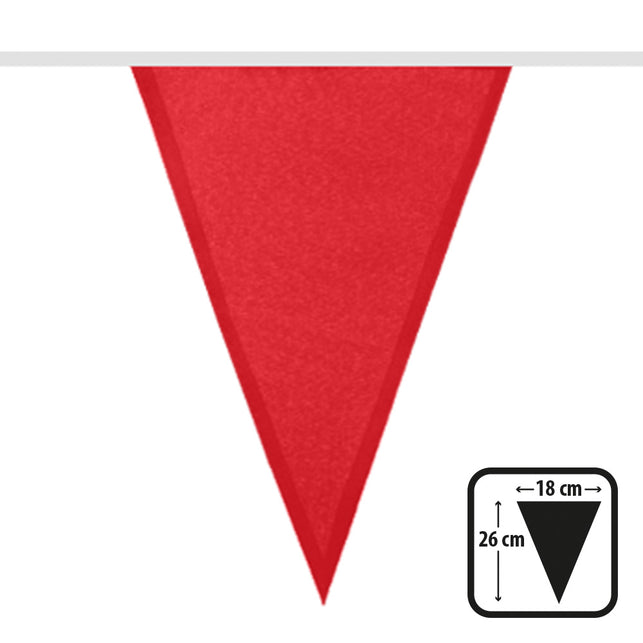 Rode polyester vlaggenlijn 6 meter
