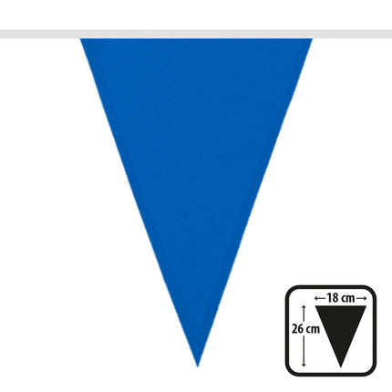 Blauwe polyester vlaggenlijn 6 meter