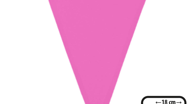 Roze polyester vlaggenlijn 6 meter