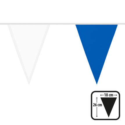 Blauw-witte polyester vlaggenlijn 6 meter Oktoberfest