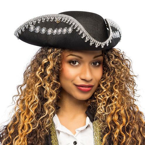 Piratenhoed Seraphine zwart Pirates